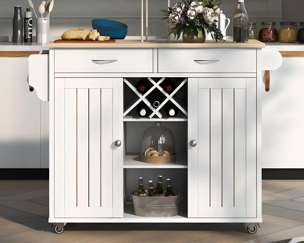 small kitchen island with storage